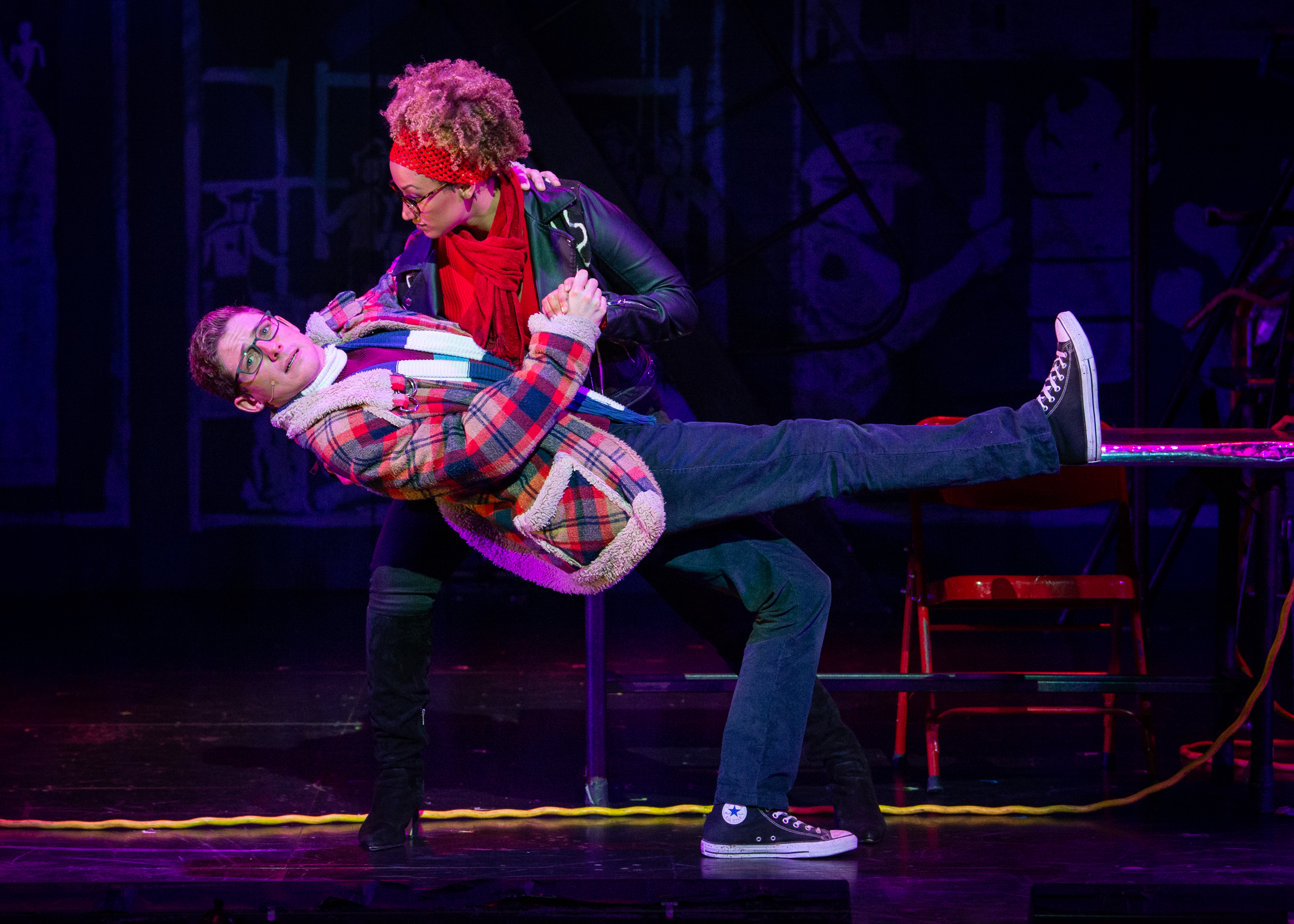 (L to R) Cody Jenkins, Samantha Mbolekwa RENT 20th Anniversary Tour, Credit Amy Boyle 2019.