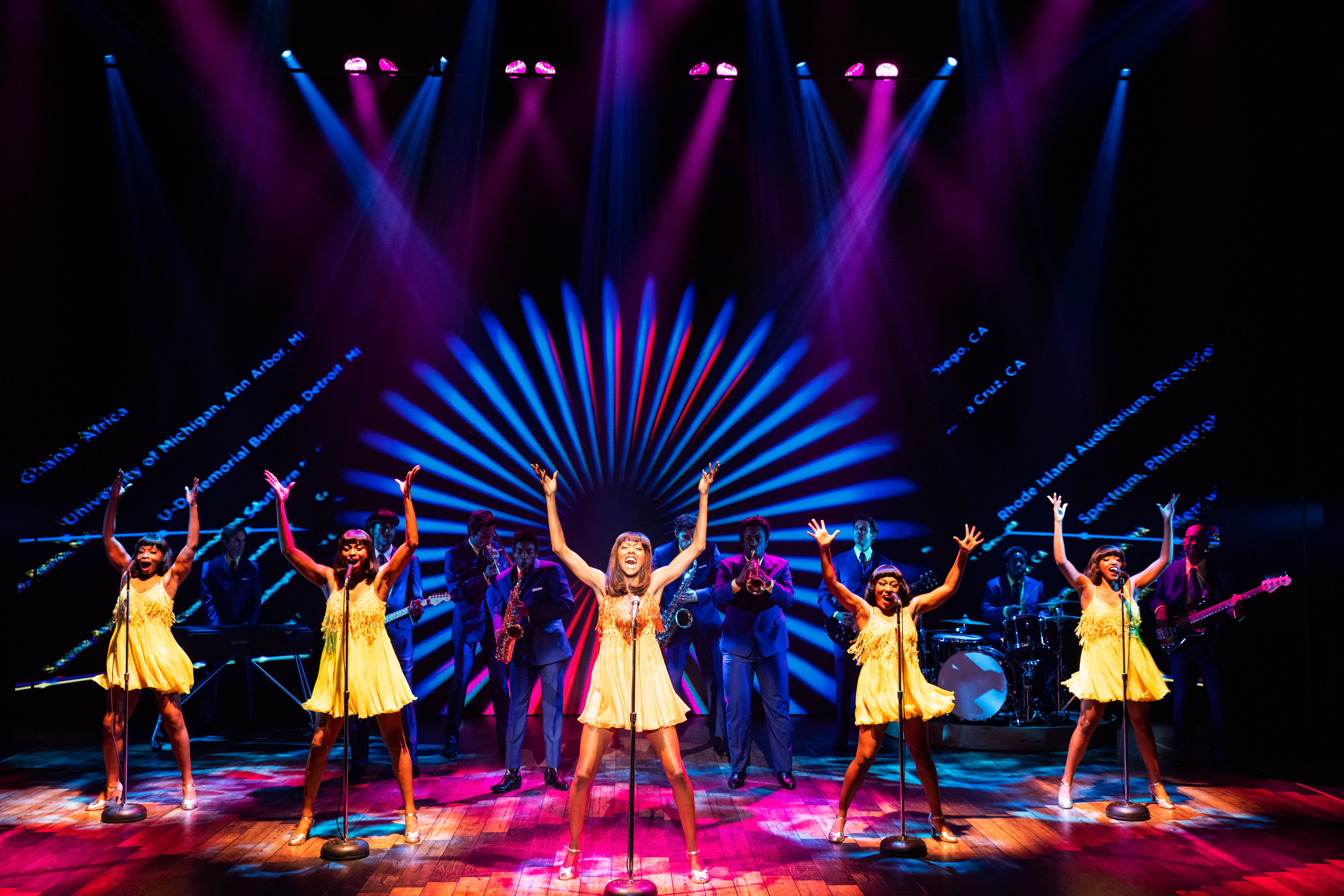 Zurin Villanueva Performing Higher As ‘Tina Turner’ And The Cast Of The North American Touring Production Of TINA